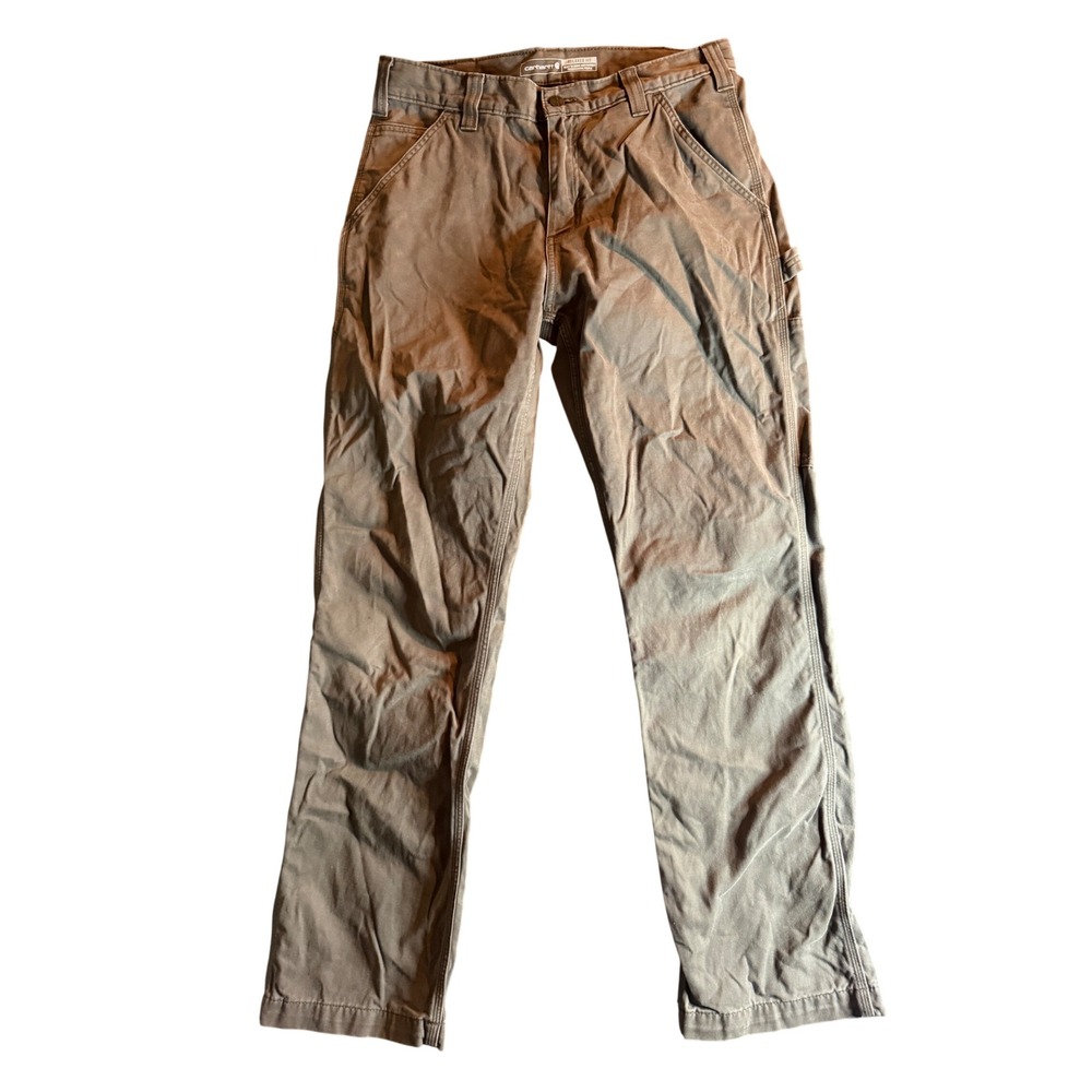 Carhartt BN0324-M Relaxed Fit Twill Utility Work Pant Mens 32x32 Brown Earth
